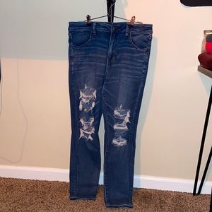 Ripped American Eagle jeans.